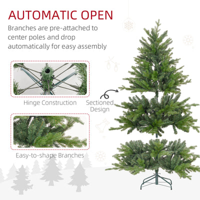 HOMCOM 5ft Bare Artificial Christmas Tree, with 1309 Tips - Green 