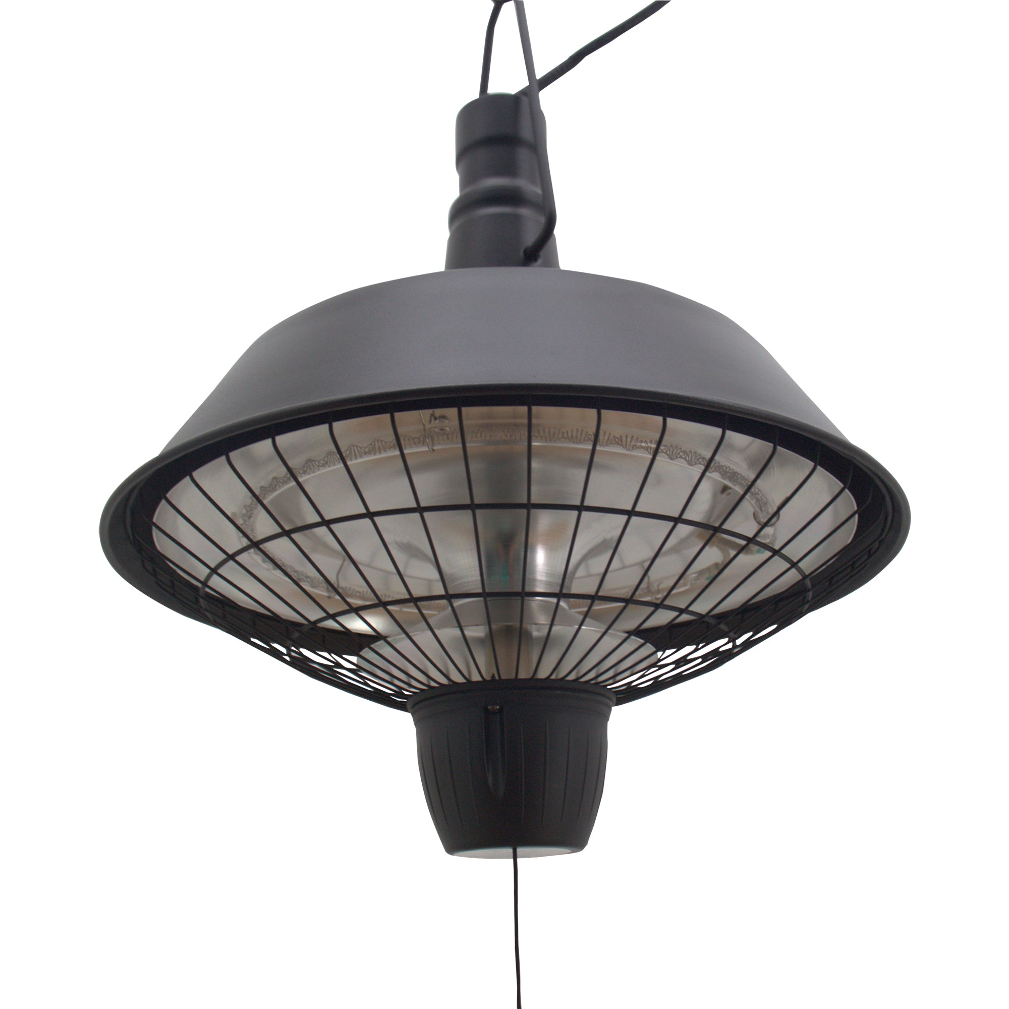 Outsunny 2100W Outdoor Ceiling Mounted Halogen Electric Heater Hanging Patio Garden Warmer Light - Black 