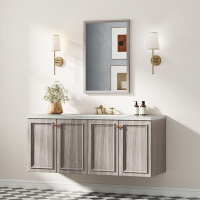 HOMCOM Wall Bathroom Mirror, 40 x 60 cm Wall-Mounted Mirror for Living Room, Bedroom, Hallway, Grey 