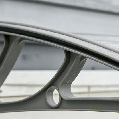 Outsunny Door Canopy Awning Outdoor Window Rain Shelter Cover for Front/Back Door Porch Clear 100 x 75cm 