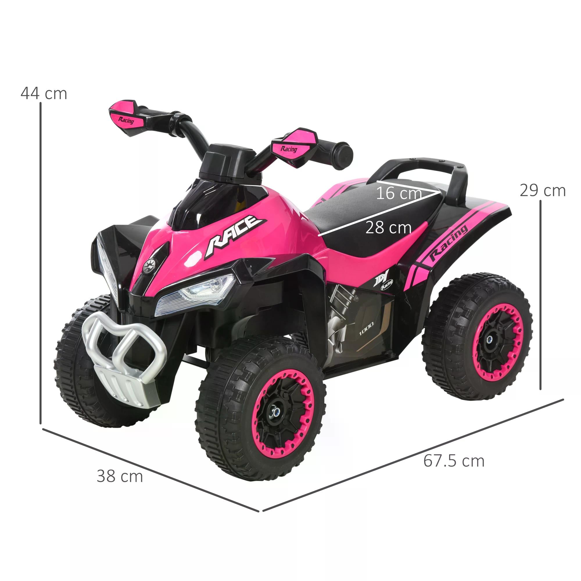 HOMCOM Ride on Toy for Kids 4 Wheel Foot-to-Floor Sliding Walking Car Toy Motorcycle Baby Walker Toddler Toys for for 18-36 Months Boys and Girls 