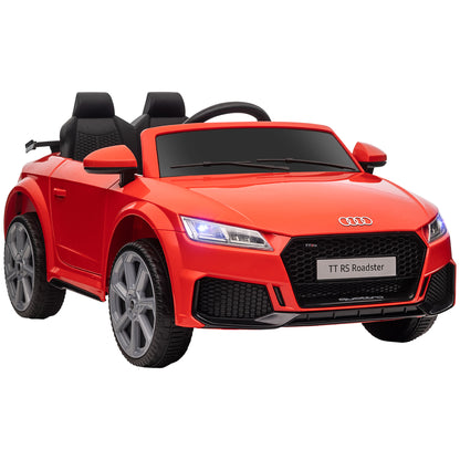 HOMCOM Kids Licensed Audi TT Ride-On Car 12V Battery w/ Remote Suspension Headlights and MP3 Player 3km/h Red 