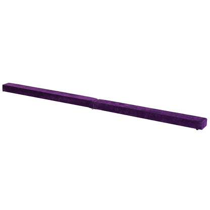 HOMCOM 2.1M 7FT Gymnastics Folding Balance Beam Home Gym Training Exercise Sports - Purple 