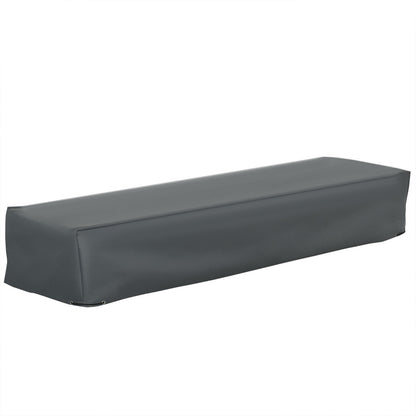 Outsunny 200x73cm Outdoor Garden Rattan Furniture Protective Cover Water UV Resistant Grey 