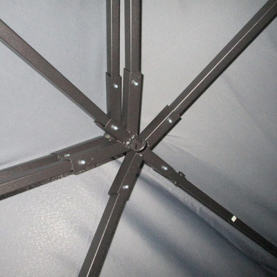 Outsunny 3 x 4m Aluminium Garden\'c2\'a0Gazebo, Marquee Canopy Shelter Pavilion Party Tent with Nets and Curtains for Garden and Deck, Dark Grey 