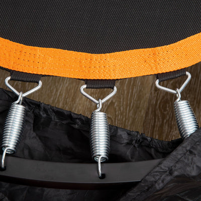 HOMCOM 40" Foldable Mini Fitness Trampoline, with Adjustable Foam Handle, Orange 