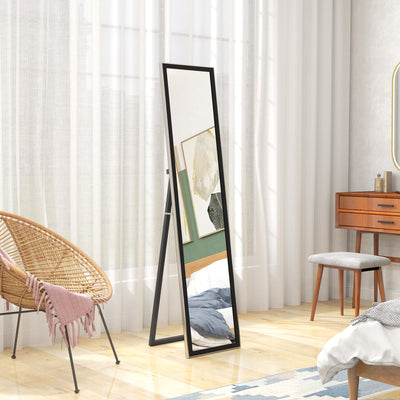 HOMCOM Glitter Frame Full-Length Mirror - Black 