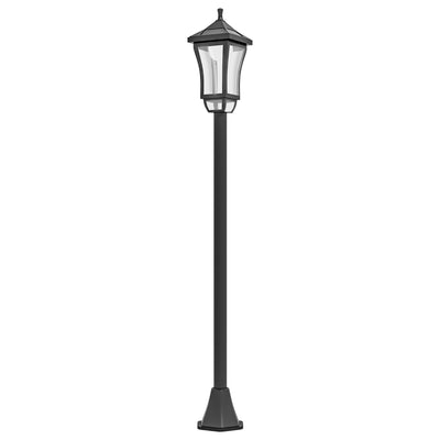 Outsunny 1.3 m Garden Lamp Post Light, LED Outdoor Solar Post Lights, Waterproof IP44 for Patio, Garden, Pathway, Cool White 