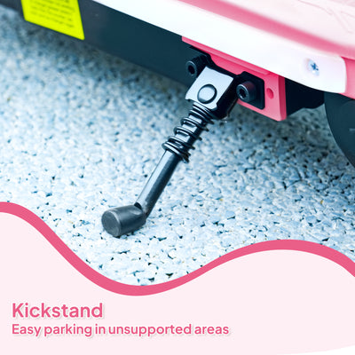 AIYAPLAY Electric Scooter for Ages 6-14, with Colourful Light and Electric Brake, Electric Scooter E Scooter, Up to 10 KM/H & 8 KM, Pink 