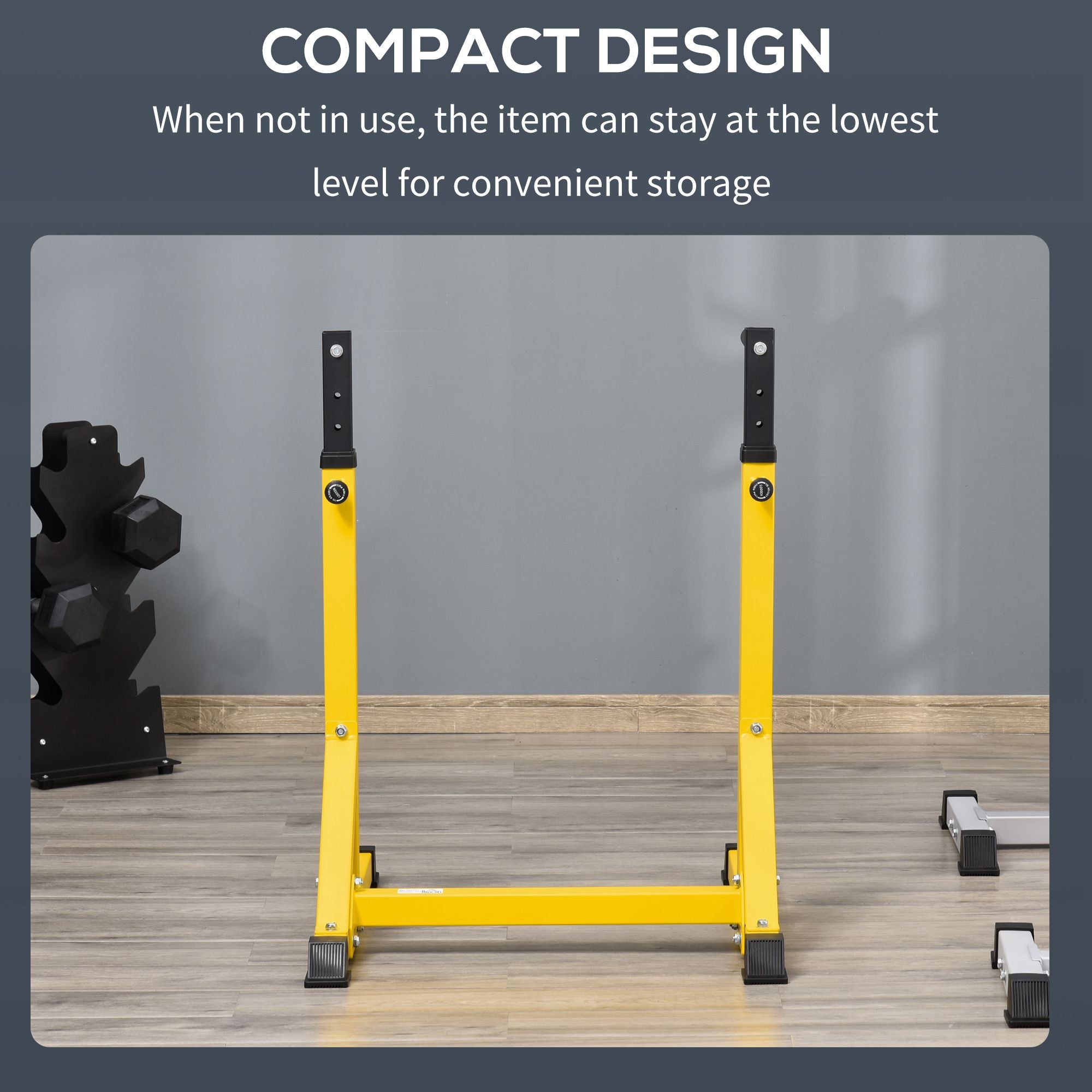 HOMCOM 83.5L x 71.5W x 126H cm Dip Station Chin Up Parallel Bars Pull Up Power Tower Home Gym Workout Bicep Tricep Fitness Equipment Height Adjustable 
