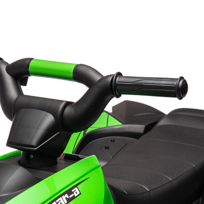 HOMCOM 12V Ride-On Quad Bike w/ Music, Horn, for Ages 3-5 Years - Green 