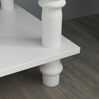 HOMCOM Console Table Modern Sofa Side Desk with Storage Shelves Drawers for Living Room Entryway Bedroom White 