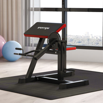 SPORTNOW Adjustable Preacher Curl Bench, Multi-Functional Weight Bench with Handlebar and Elbow Cushion for Home and Outdoor Gym 