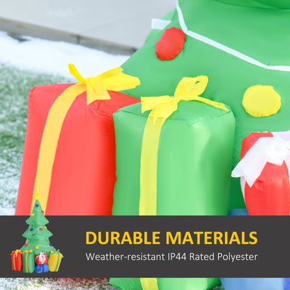 HOMCOM 5ft Inflatable Christmas Tree Xmas Air Blown Holiday Decoration LED Lawn Yard Outdoor Ornaments 
