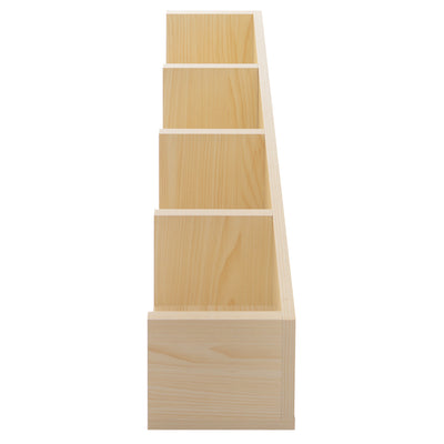 HOMCOM Wall Mount 84 CD / 56 DVD/Blu-ray/ Media Storage Rack 4 Cubes Wooden Shelf Organizer Unit Bookcase Display (Natural Wood Colour) 