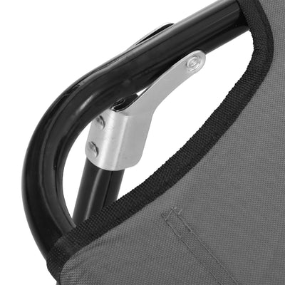 Outsunny Garden Sun Lounger, with Five-Position Back - Grey 