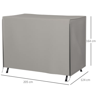 Outsunny 205 x 124cm Three-Seater Swing Chair Protective Cover Grey 