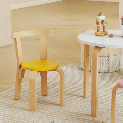 AIYAPLAY 5 Piece Kids Table and Chairs Set, Wooden Toddler Table and Chairs Set for Nursery, Playroom, Classroom, for 3-8 Years 
