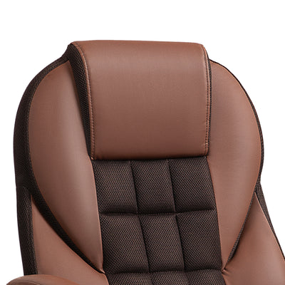 HOMCOM Faux Leather Office Chair - Brown 