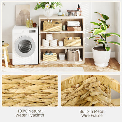 HOMCOM Set of Three Water Hyacinth Storage Baskets