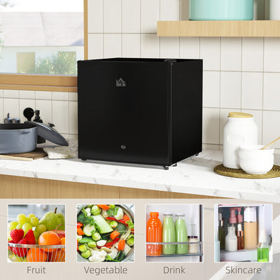 HOMCOM 46 Litre Lockable Countertop Fridge - Black 
