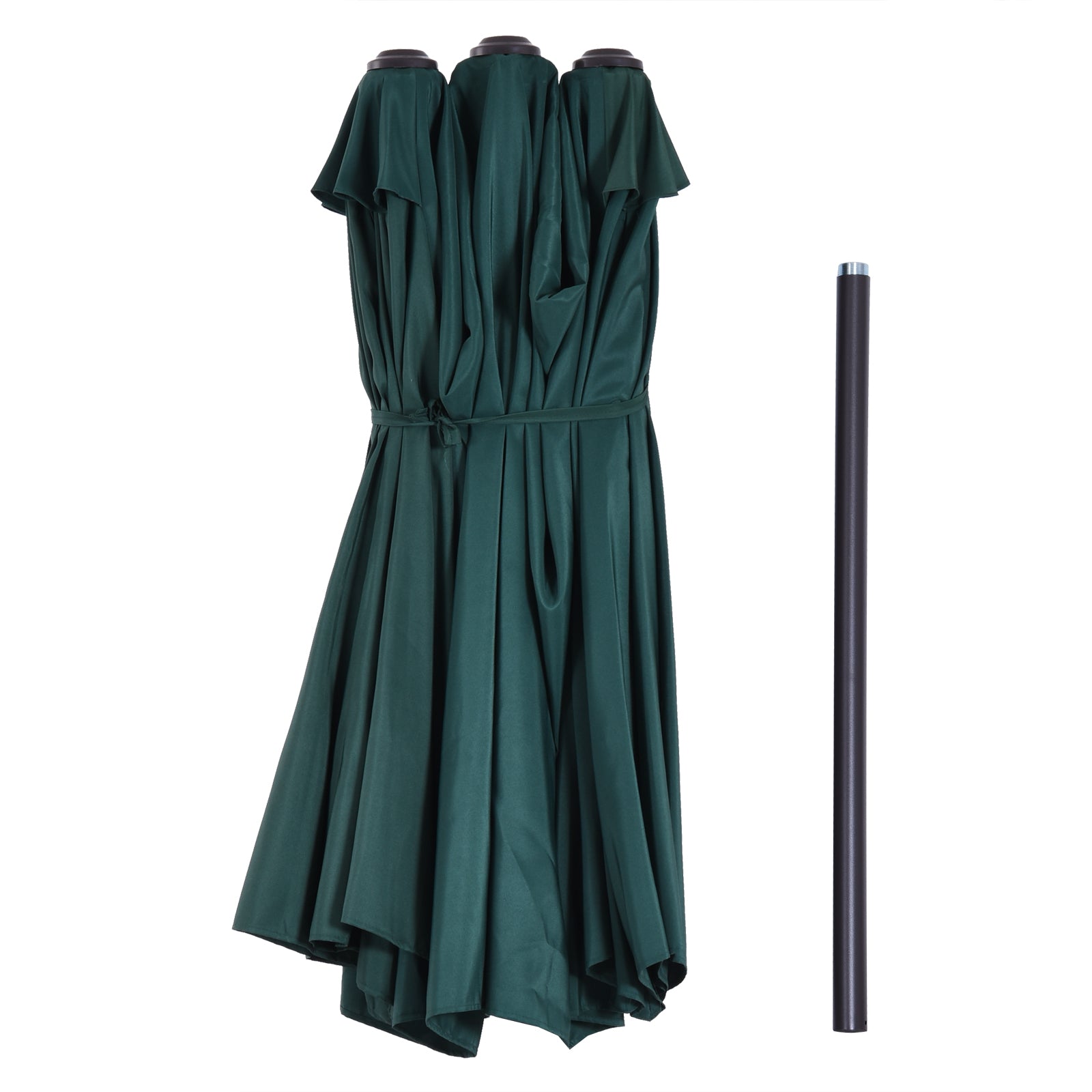 Outsunny 4.6m Garden Parasol Double-Sided Sun Umbrella Patio Market Shelter Canopy Shade Outdoor Green 