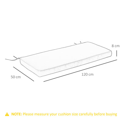 Outsunny 2 Seater Garden Bench Cushion -Light Grey 