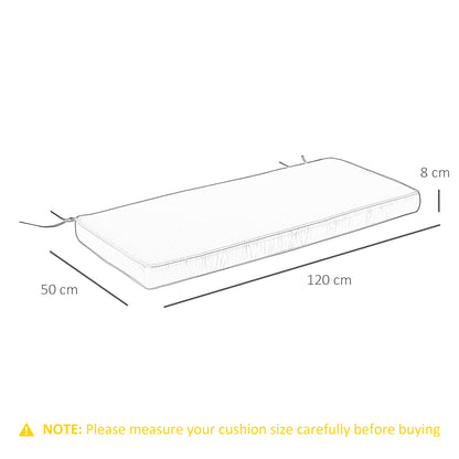 Outsunny 2 Seater Garden Bench Cushion -Light Grey 