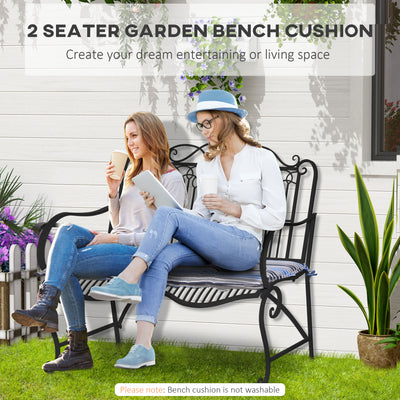 Outsunny Polyester Set Of 2 Swing Chair Cushion Blue Stripes 