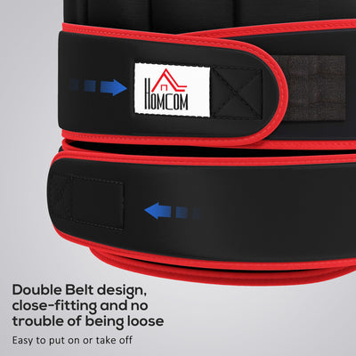 HOMCOM 20kg Weighted Vest, Adjustable Running Weight Vest with 38 Weight Bags for Men or Women Cardio Exercise, Black and Red 