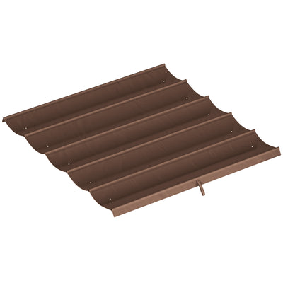 Outsunny Retractable Pergola Cover, 2.55 x 2.5 m Replacement Canopy Fabric for 3 x 3 m Frame, Roof Top Only, Brown 