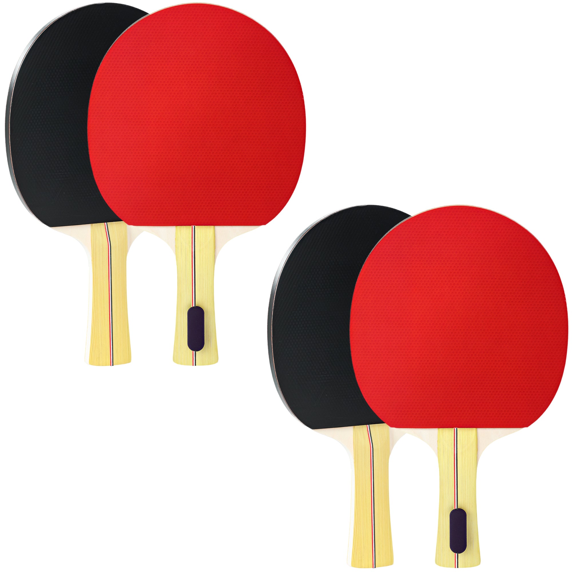 SPORTNOW Portable Table Tennis Set with Four Rackets, Eight Balls, Storage Case 