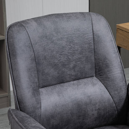 Vinsetto Swivel Computer Office Chair Mid Back Desk Chair for Home Study Bedroom,  Charcoal Grey 