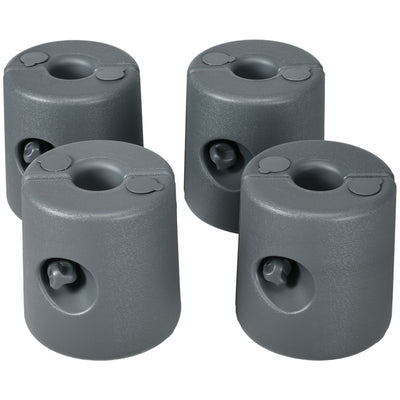 Outsunny HDPE Tent Weights Set of 4, Canopy Weights, Fill with Water or Sand, 48KG 