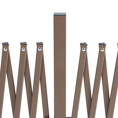 Outsunny Expanding Trellis Fence Freestanding Movable Fence Foldable Garden Screen Panel Aluminium, 405cm x 103.5cm, Dark Brown 