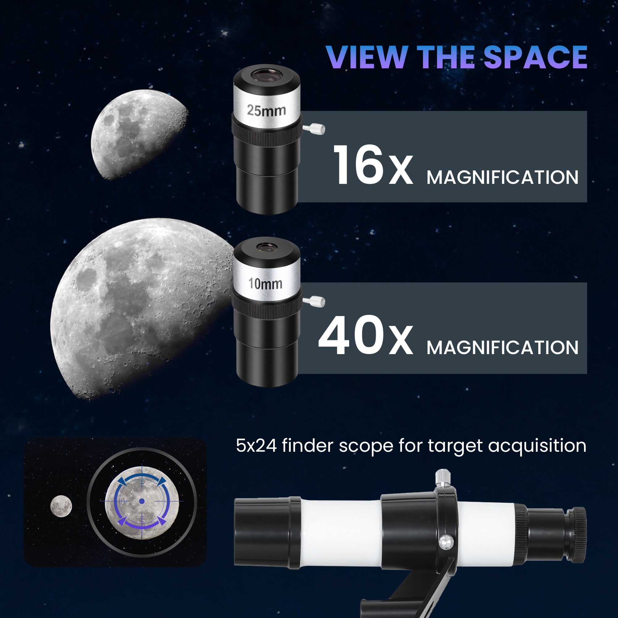 Outsunny Astronomy Telescope for Adults and Beginners with 70 mm Aperture, Carry Bag, White 