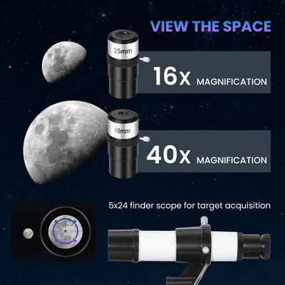 Outsunny Astronomy Telescope for Adults and Beginners with 70 mm Aperture, Carry Bag, White 