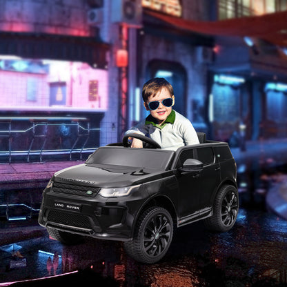AIYAPLAY Licensed Land Rover Discovery Sport, 12V Kids Ride on Car w/ Remote Control, Lights, Music, Horn, for 3-6 Years, Black 