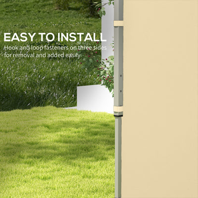 Outsunny Set of Two 3 x 3(m) Replacement Zipped Gazebo Walls - Beige 