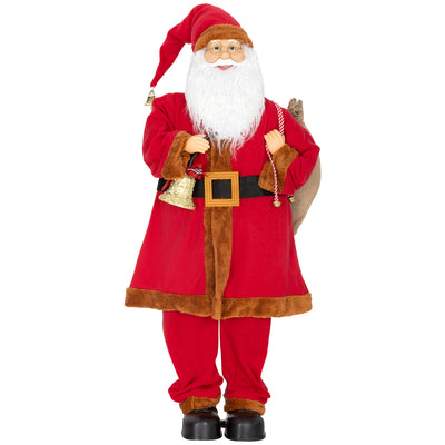 HOMCOM Singing and Dancing Santa Claus with Bell and Sack 