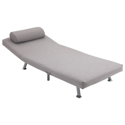 HOMCOM Adjustable Back Futon Sofa Chair - Grey 