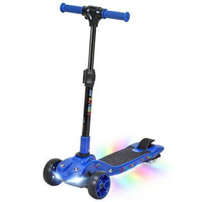 AIYAPLAY Three-Wheel Foldable Electric Scooter for Kids Aged 6-10 Years, Blue 