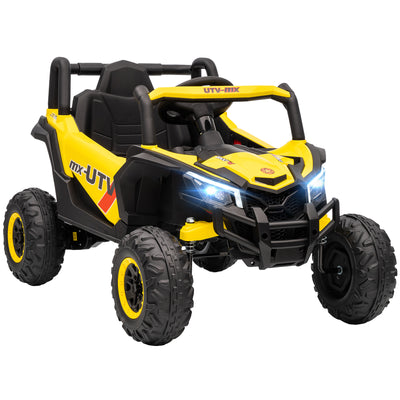 AIYAPLAY 12V Kids Ride On Car with Remote Control, Kids Electric Car with Suspension System, Music, for Kids 3-5 Years, Yellow 