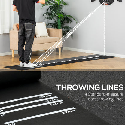 HOMCOM Professional Rubber Darts Dart Mat Pub Club Home 4 Throwing Distances 
