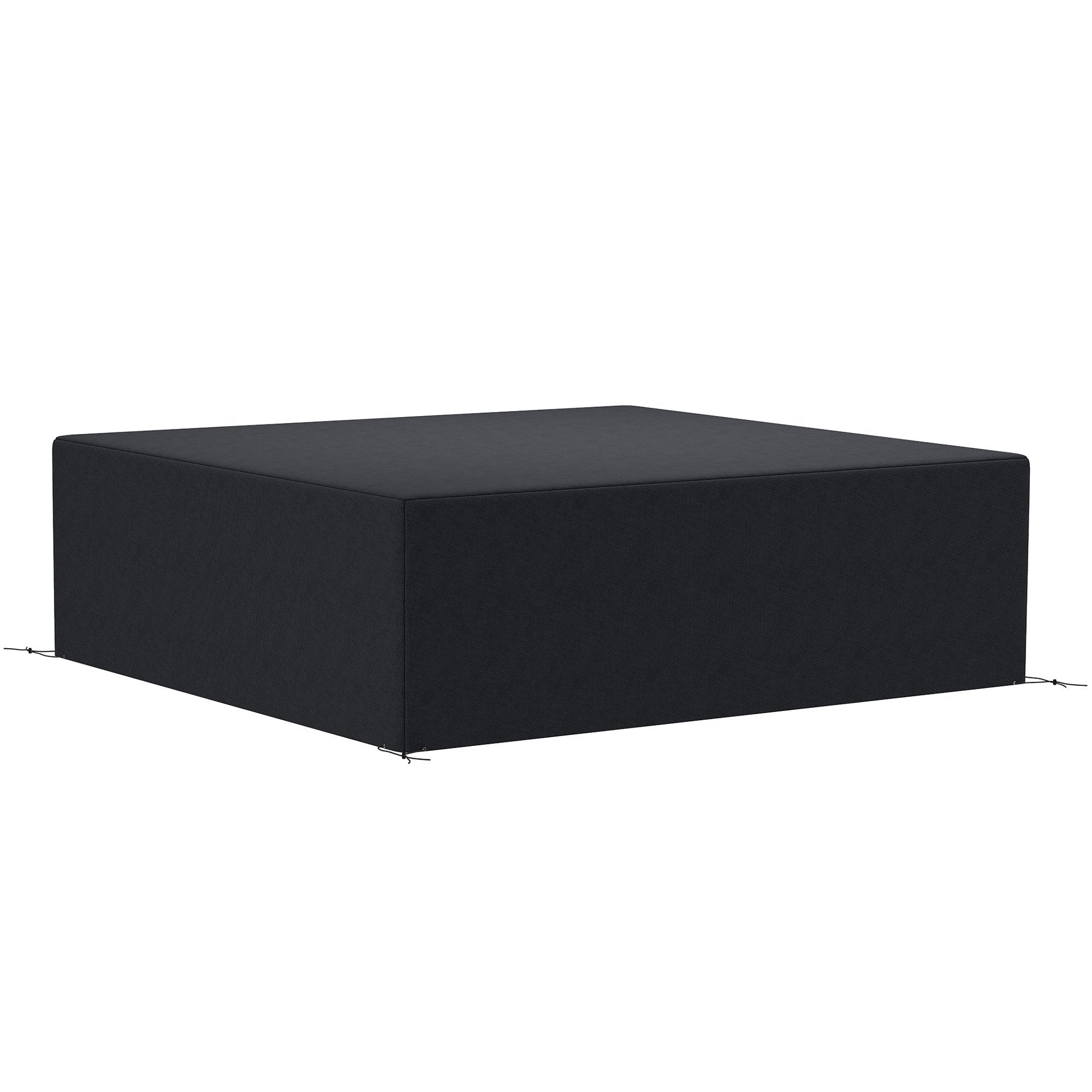 Outsunny 600D Oxford Outdoor Garden Furniture Sofa Set Cover, Waterproof Anti-UV Rattan Sun Lounger Protection Protector Cover, 225L x 210W x 70Hcm, Black 