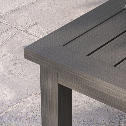 Outsunny 100cm x 60cm Aluminium Outdoor Coffee Table - Brown