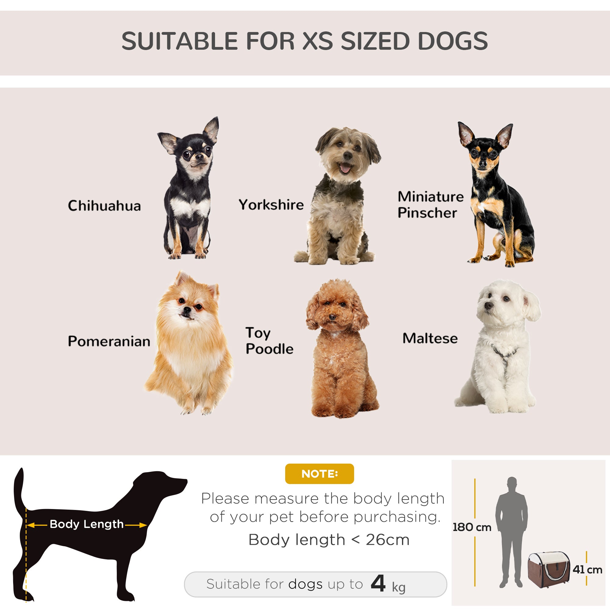Pawhut Folding Fabric Soft Pet Crate, 46Lx36Wx41H cm - Brown 