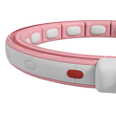 SPORTNOW Smart Weighted Hula Hoop, Massage Hula Ring with 16 Detachable Knots, 360\'c2\'b0 Auto-Rotating Ball and Digital Counter 