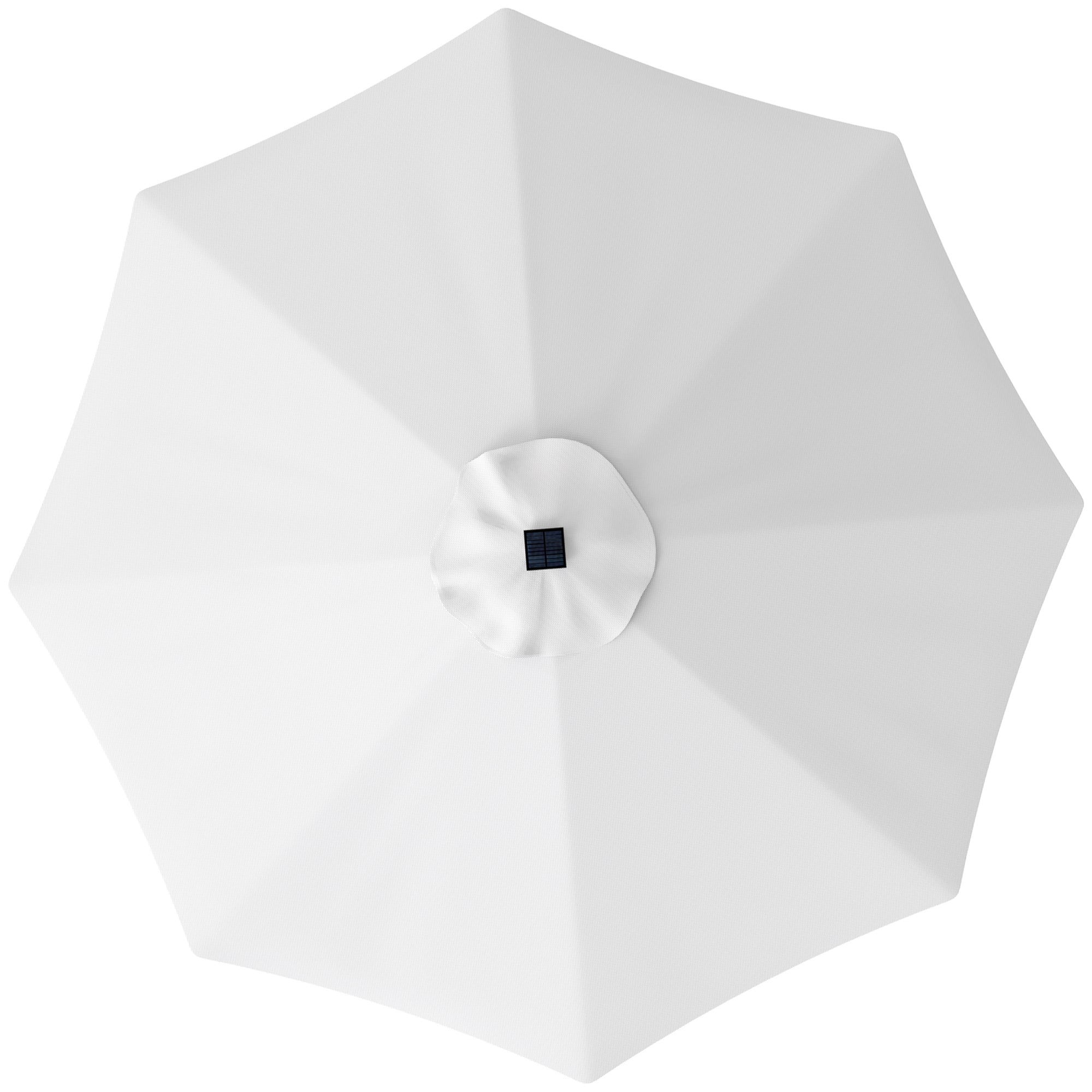 Outsunny 3 m Replacement Parasol Canopy with Top Vent, UPF 50+ Garden Parasol Replacement Canopy, 8 Rib Parasol Cover Replacement Fits Various Frames, Cream 