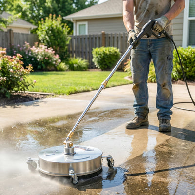 Outsunny Pressure Washer Surface Cleaner 3600 PSI Power Washer Rotary Surface Cleaner with 4 Wheels for Driveways 